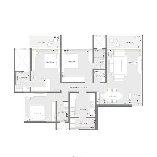 Tower C - 3 Bed Magnus (Type 1)